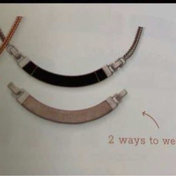 Keep collective reversible leather/chain necklace NEW IN BOX - Picture 4 of 5